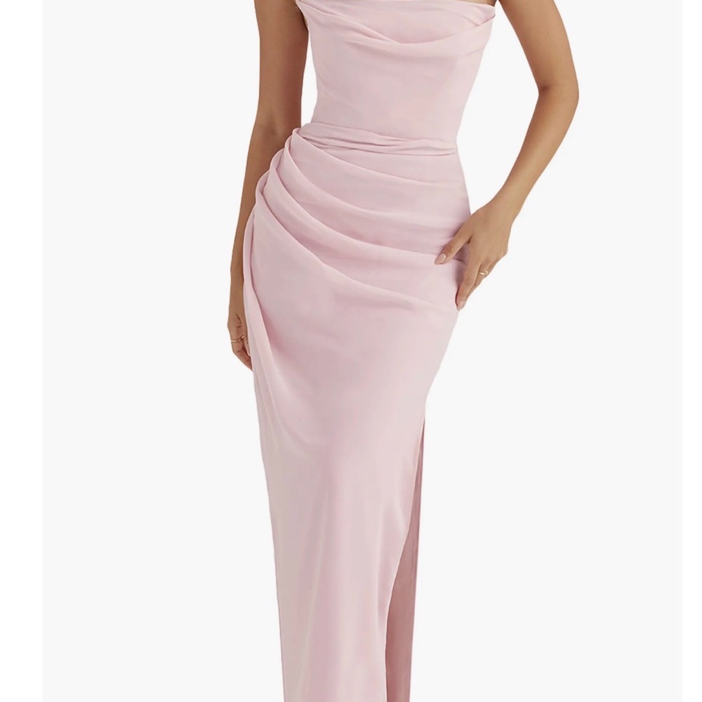 House of CB Adrienne Strapless Pink Gown